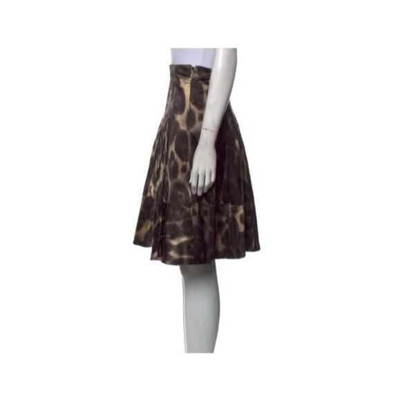 Prada Animal Print Silk Knee Length Skirt - Picture 7 of 8
